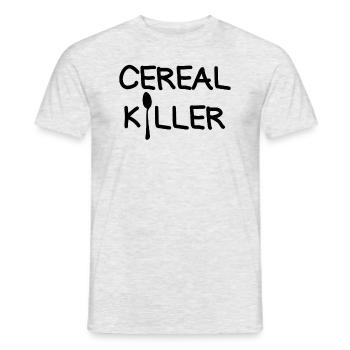Müsli Killer Frühstück Müsli Liebes Müsller Killer - Männer T-Shirt - Grau meliert - Vorne - AI Model Male 178 dark (178cm)
