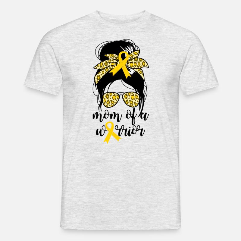 Mutter eines KriegerkrebskrebsbewusstseinsMutter e - Männer T-Shirt - Grau meliert