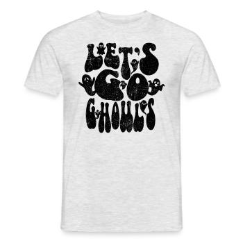 Lass uns Ghuls lustige Retro Halloween Girls gehen - Männer T-Shirt - Grau meliert - Vorne - AI Model Male 178 dark (178cm)