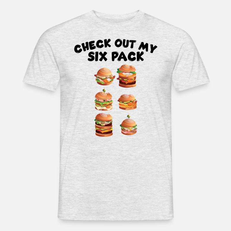 Check out my Six Pack CheeseBurger Chee - Men's T-Shirt - heather grey