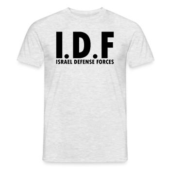 IDF Israel Verteidigungskräfte Israel Armee IDF - Männer T-Shirt - Grau meliert - Vorne - AI Model Male 178 dark (178cm)