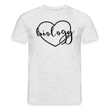Biologie Herz zurück in die Schule Biologielehrer - Männer T-Shirt - Grau meliert - Vorne - AI Model Male 178 dark (178cm)