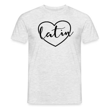 Lateinische Herzschule Fremdsprache Lateinischer L - Männer T-Shirt - Grau meliert - Vorne - AI Model Male 178 dark (178cm)