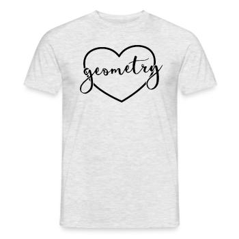 Geometrie Herzschule Mathematik Geometrielehrer - Männer T-Shirt - Grau meliert - Vorne - AI Model Male 178 dark (178cm)
