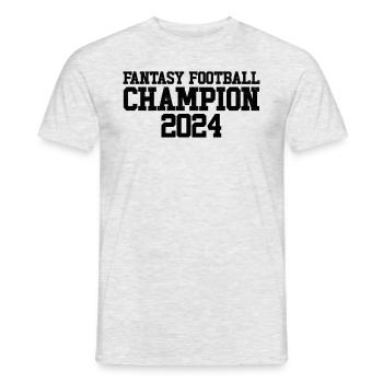 Fantasy Football Champion 2024 Fantasy Football 24 - Männer T-Shirt - Grau meliert - Vorne - AI Model Male 178 dark (178cm)