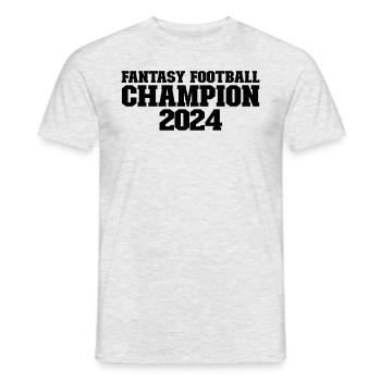 Fantasy Football Champion 2024 Fantasy Football 24 - Männer T-Shirt - Grau meliert - Vorne - AI Model Male 178 dark (178cm)