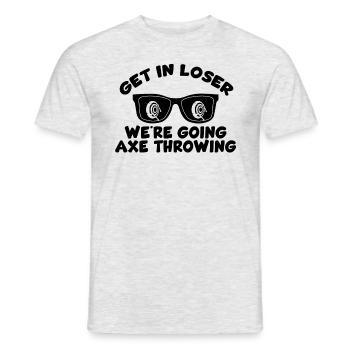 Holen Sie sich in einen Verlierer, wir gehen Axe A - Männer T-Shirt - Grau meliert - Vorne - AI Model Male 178 dark (178cm)