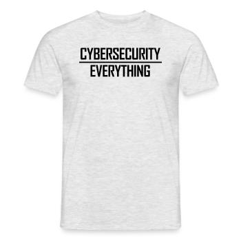 Cybersicherheit über alles lustige Cybersicherheit - Männer T-Shirt - Grau meliert - Vorne - AI Model Male 178 dark (178cm)