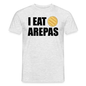 Ich esse arepas kolumbianische venezolanische late - Männer T-Shirt - Grau meliert - Vorne - AI Model Male 178 dark (178cm)