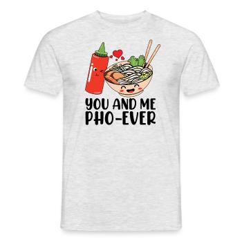Sie und ich Pho-immer lustiger vietnamesisches Ess - Männer T-Shirt - Grau meliert - Vorne - AI Model Male 178 dark (178cm)