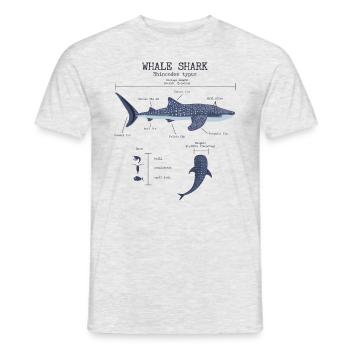 Whale Hai Anatomie Männer Kinderkinder Whale Hai - Männer T-Shirt - Grau meliert - Vorne - AI Model Male 178 dark (178cm)