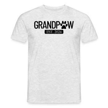 Opaw Est. 2024 Großeltern der Herrenhunde Großpfot - Männer T-Shirt - Grau meliert - Vorne - AI Model Male 178 dark (178cm)