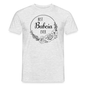 Beste Babcia aller Zeiten polnische Großmutter Fra - Männer T-Shirt - Grau meliert - Vorne - AI Model Male 178 dark (178cm)