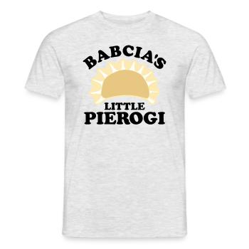 Babcias Little Pierogi polnische Enkelkinder Piero - Männer T-Shirt - Grau meliert - Vorne - AI Model Male 178 dark (178cm)