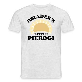 Dziadeks Little Pierogi Polnische Enkelpierogi - Männer T-Shirt - Grau meliert - Vorne - AI Model Male 178 dark (178cm)