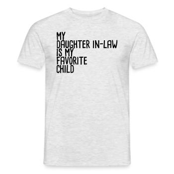 Meine Schwiegertochter ist mein Lieblingskindlusti - Männer T-Shirt - Grau meliert - Vorne - AI Model Male 178 dark (178cm)
