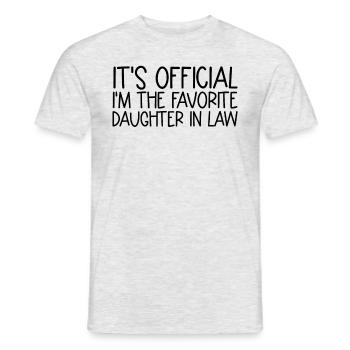 Es ist offiziell, ich bin die beliebteste Tochter - Männer T-Shirt - Grau meliert - Vorne - AI Model Male 178 dark (178cm)