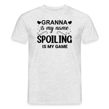 Granna ist mein Name Beute ist meine Game Oma - Männer T-Shirt - Grau meliert - Vorne - AI Model Male 178 dark (178cm)