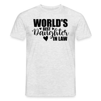 Die beste Schwiegertochter der Welt - Männer T-Shirt - Grau meliert - Vorne - AI Model Male 178 dark (178cm)