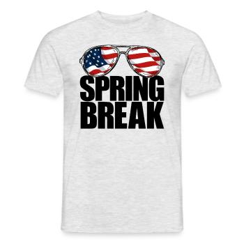 Frühlingsferien, patriotische USA-Flagge, Frühling - Männer T-Shirt - Grau meliert - Vorne - AI Model Male 178 dark (178cm)