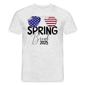 Spring Break 2025 Patriotische USA-Flagge Spring B - Männer T-Shirt - Grau meliert - Vorne - AI Model Male 178 dark (178cm)