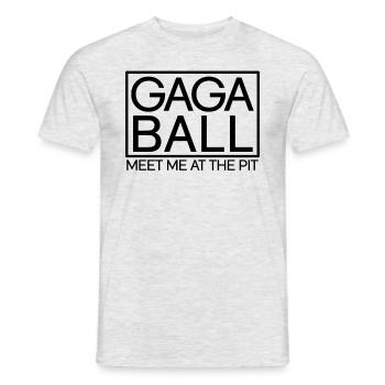 Treffen Sie mich am Pit Dodgeball-Spiel Kids Gaga - Männer T-Shirt - Grau meliert - Vorne - AI Model Male 178 dark (178cm)