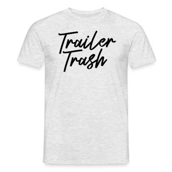 Trailer Trash Lustige Redneck White Trash Party - Männer T-Shirt - Grau meliert - Vorne - AI Model Male 178 dark (178cm)