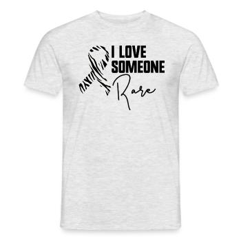 Ich liebe jemanden, seltene Zebraband-seltene Kran - Männer T-Shirt - Grau meliert - Vorne - AI Model Male 178 dark (178cm)