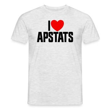 Ich liebe APSTATS Advanced Placement Statistics - Männer T-Shirt - Grau meliert - Vorne - AI Model Male 178 dark (178cm)