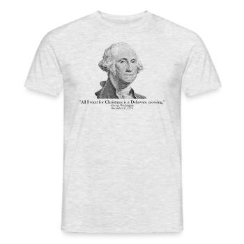 Delaware Crossing AP US-Geschichte George Washingt - Männer T-Shirt - Grau meliert - Vorne - AI Model Male 178 dark (178cm)