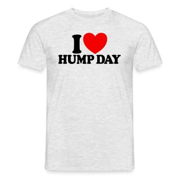 Ich liebe den Buckel-Tag, den Rotherz-Kamel-Hump-T - Männer T-Shirt - Grau meliert - Vorne - AI Model Male 178 dark (178cm)