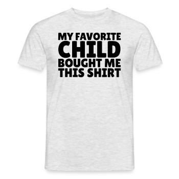 Mein Lieblingskind hat mir dieses Lieblingsshirt g - Männer T-Shirt - Grau meliert - Vorne - AI Model Male 178 dark (178cm)