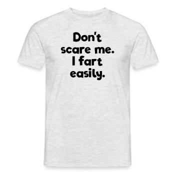 Erschrecken Sie mich nicht, ich furze leicht. Pein - Männer T-Shirt - Grau meliert - Vorne - AI Model Male 178 dark (178cm)