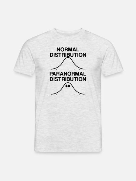 Normalverteilung Paranormalverteilung APSTAT - Männer T-Shirt - Grau meliert