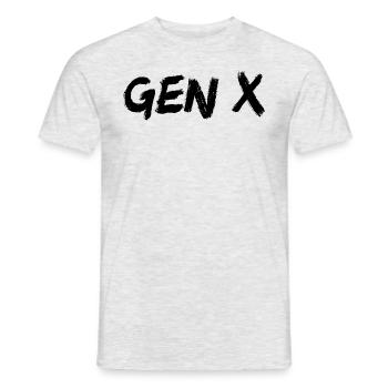 Gen X Generation X Gen X - Männer T-Shirt - Grau meliert - Vorne - AI Model Male 178 dark (178cm)