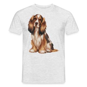 Cocker américain Chien Spaniel - T-shirt homme - gris chiné - Devant - AI Model Male 178 dark (178cm)