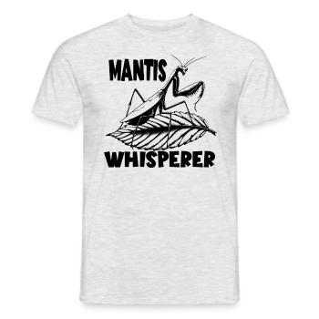 Mantis-Flüsterer, Entomologe, Jungen, Gottesanbete - Männer T-Shirt - Grau meliert - Vorne - AI Model Male 178 dark (178cm)