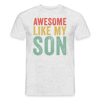 Großartig wie mein Sohn - Männer T-Shirt - Grau meliert - Vorne - AI Model Male 178 dark (178cm)
