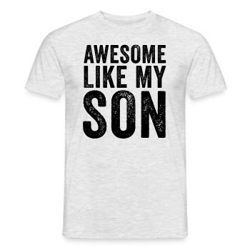 Großartig wie mein Sohn - Männer T-Shirt - Grau meliert - Vorne - AI Model Male 178 dark (178cm)