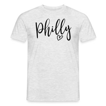 Philly Philadelphia Mein Zuhause Liebe Philadelphi - Männer T-Shirt - Grau meliert - Vorne - AI Model Male 178 dark (178cm)