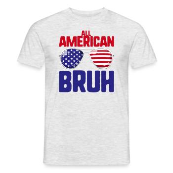 Alle amerikanischen Bruh USA Flag Aviators 4. Juli - Männer T-Shirt - Grau meliert - Vorne - AI Model Male 178 dark (178cm)
