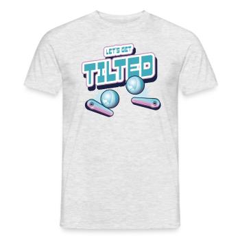 Let's Get Tilted Pinball Lover Pinball Arcade Game - Men's T-Shirt - heather grey - Front - AI Model Male 178 dark (178cm)