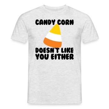 Candy Corn mag dich auch nicht, Candy Corn - Männer T-Shirt - Grau meliert - Vorne - AI Model Male 178 dark (178cm)