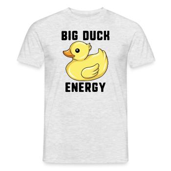 Big Duck Energy Rubber Duckie Funny Duck Hunter - Men's T-Shirt - heather grey - Front - AI Model Male 178 dark (178cm)