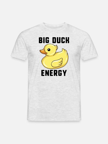Big Duck Energy Rubber Duckie Lustiger Entenjäger - Männer T-Shirt - Grau meliert