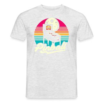 Pinball Retro Pinball Lover Pinball Arcade Gam - Men's T-Shirt - heather grey - Front - AI Model Male 178 dark (178cm)
