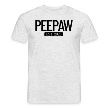Peepaw Est. 2025 neuer Großeltern-Opa Peepaw - Männer T-Shirt - Grau meliert - Vorne - AI Model Male 178 dark (178cm)
