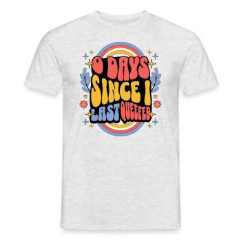 Null Tage, seit ich Frauen peinlich gemacht habe - Männer T-Shirt - Grau meliert - Vorne - AI Model Male 178 dark (178cm)