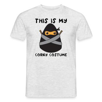 Das ist mein kitschiges Ninja-Kostüm für Kinder, C - Männer T-Shirt - Grau meliert - Vorne - AI Model Male 178 dark (178cm)