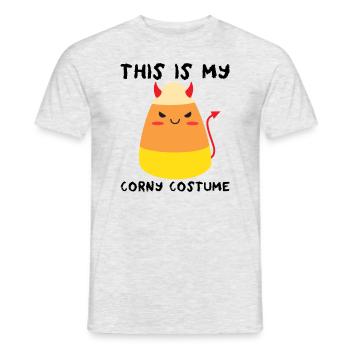 Das ist mein Corny-Kostüm für Kinder, Teufel, Cand - Männer T-Shirt - Grau meliert - Vorne - AI Model Male 178 dark (178cm)